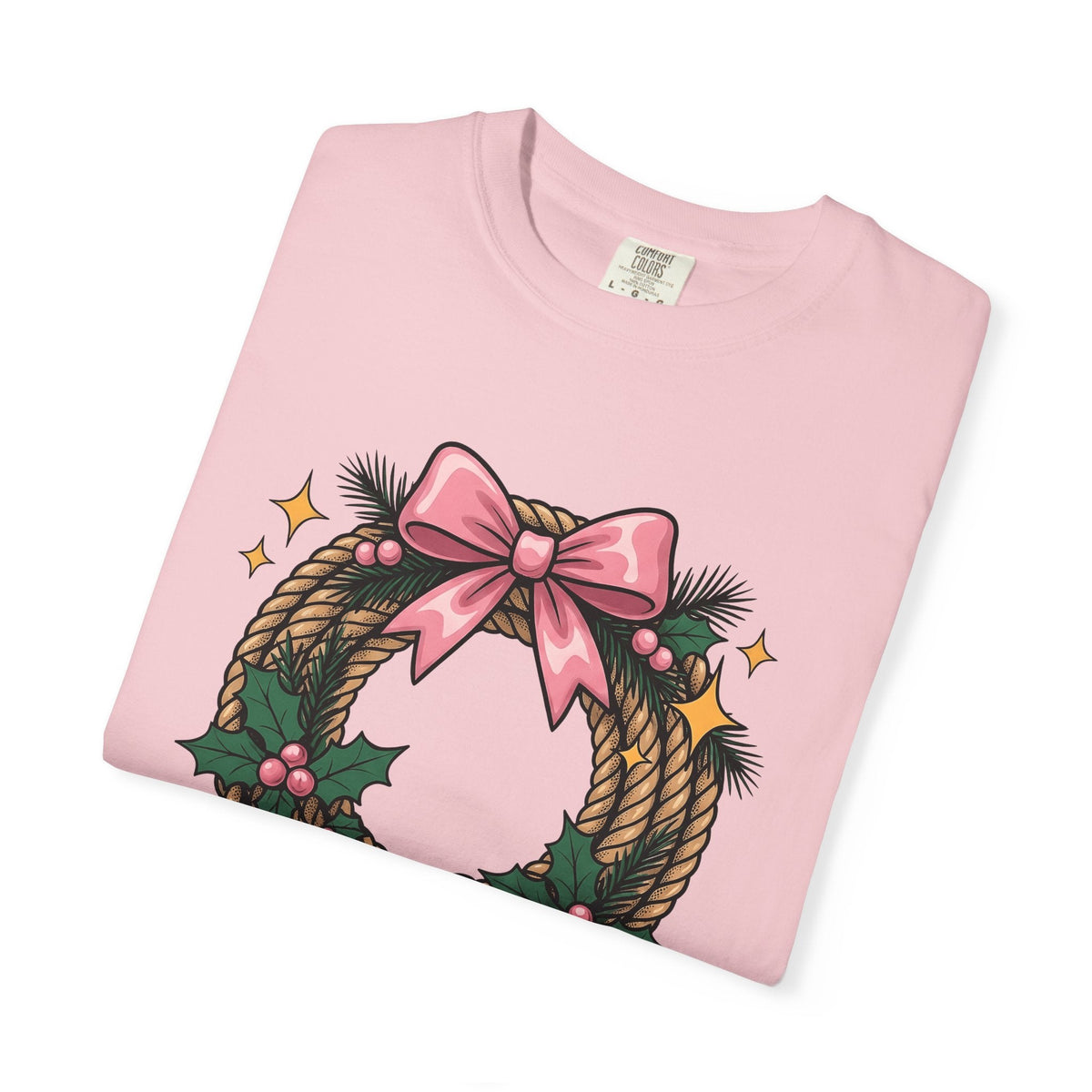 Cord Wreath Shirt Cowgirl Festive Gift for Women Hand Drawn product image 11