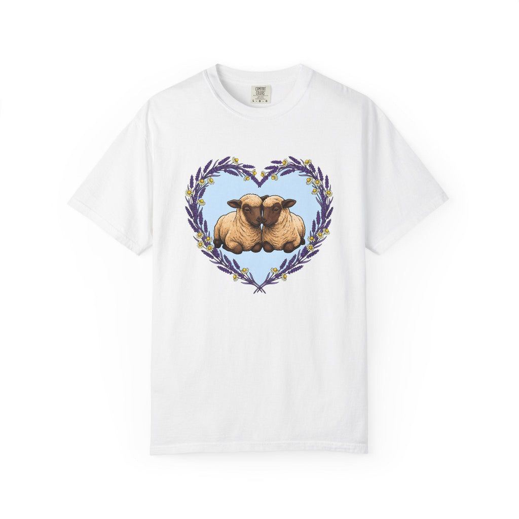 Sheep Couple Shirt Cute Pet Unisex Gift Sketch Tee Ewe product image 1