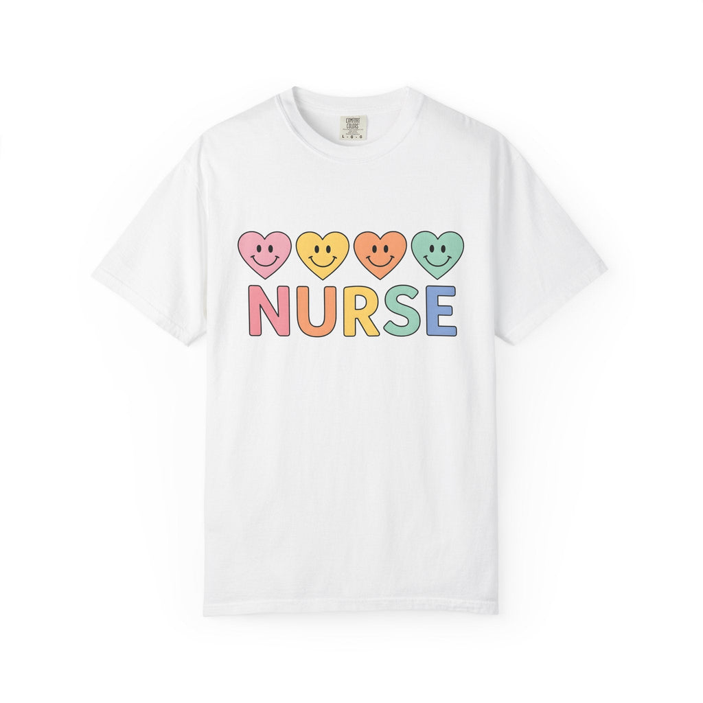 Smiley Heart Shirt Nurse Gratitude Unisex Gift Pastel Tee product image 1