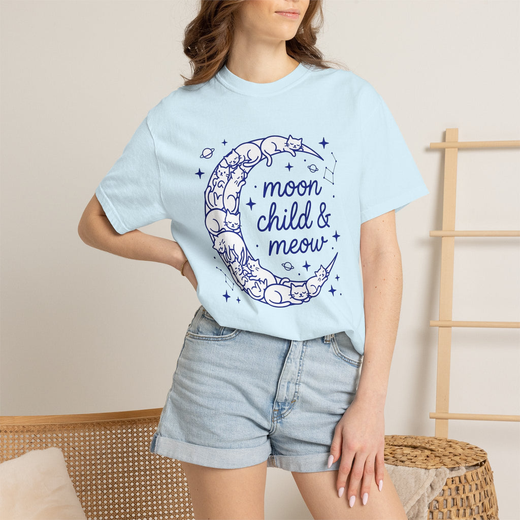 Moon Kittens Shirt Cat Zodiac Unisex Gift Sketch Tee Kitten product image 9