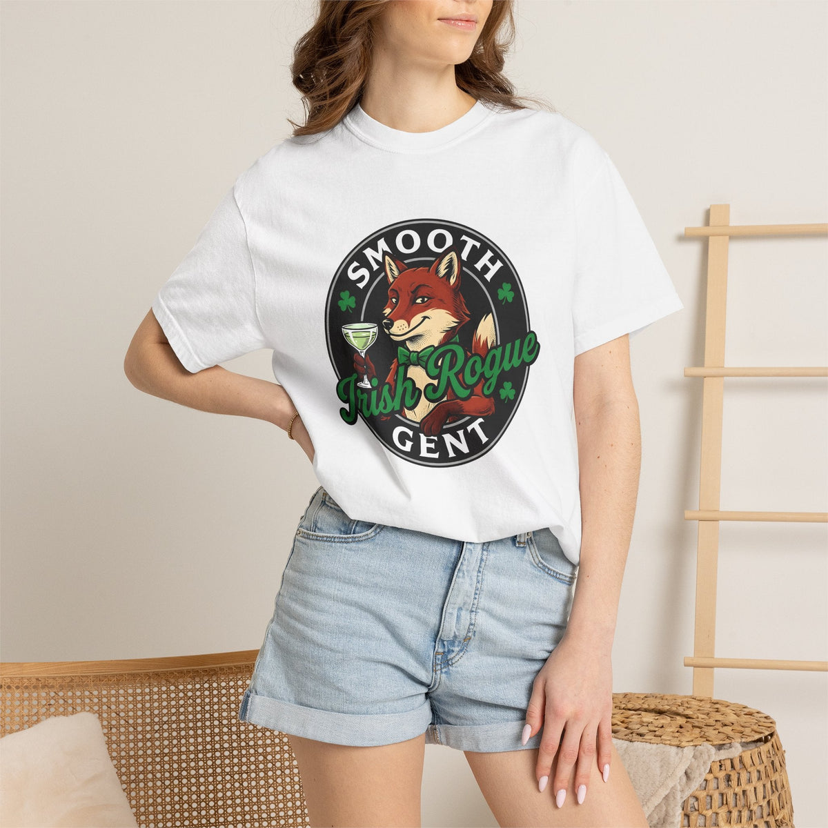 Fox Cocktail Shirt St Patrick's Day Animal Gift Women product image 6