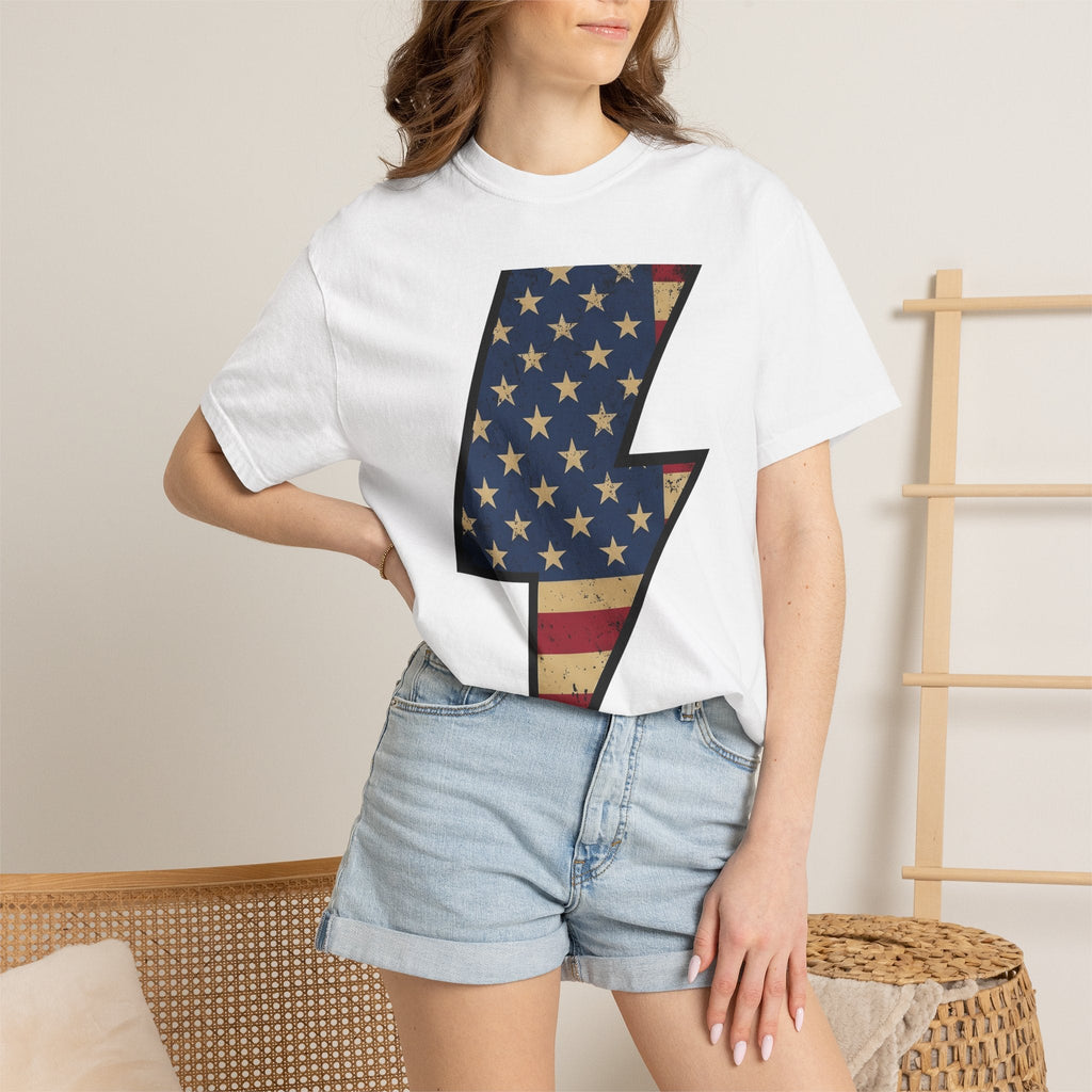 Lightning Strike Shirt America Freedom Unisex Gift Line Art product image 6