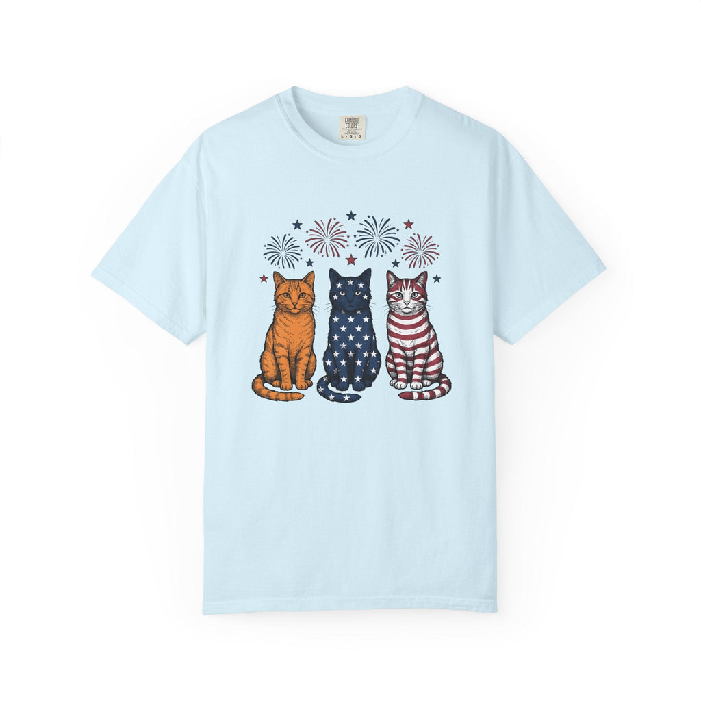 American Cats Sketch T-Shirt – 4th of July Kitten Lover product image 2