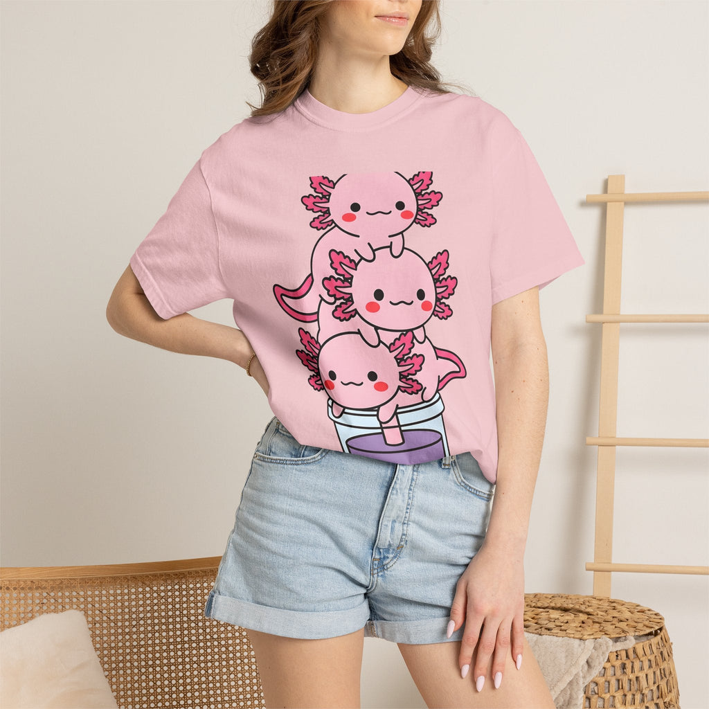 Axolotl Tea Shirt Drinks Pets Unisex Gift Cute Tee Mexican product image 12