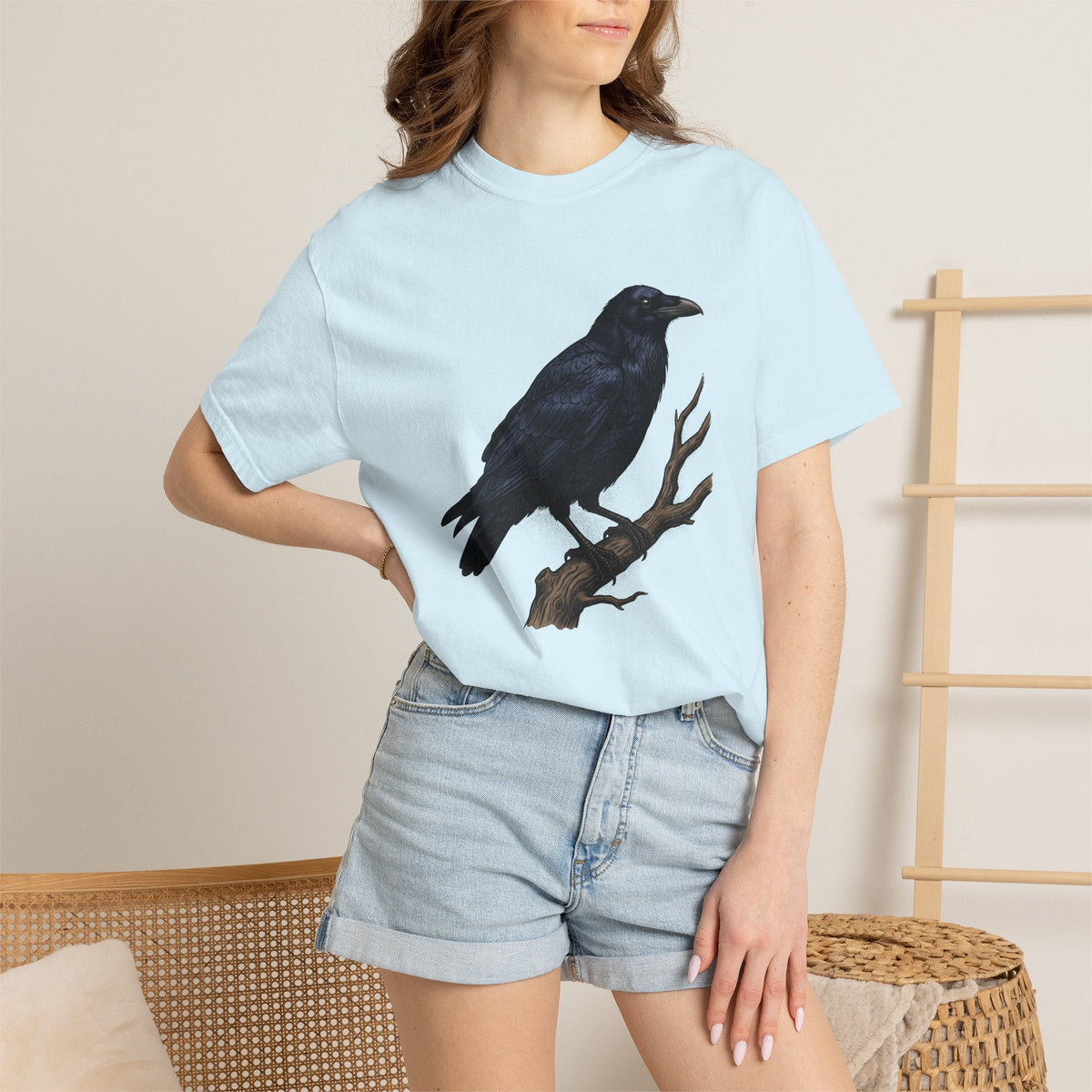 Raven Bird Shirt Halloween Nature Gift Women Gothic Tee product image 9