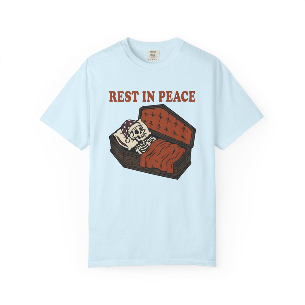 Skull Casket Comic T-Shirt – Halloween Coffin Horror product image 2
