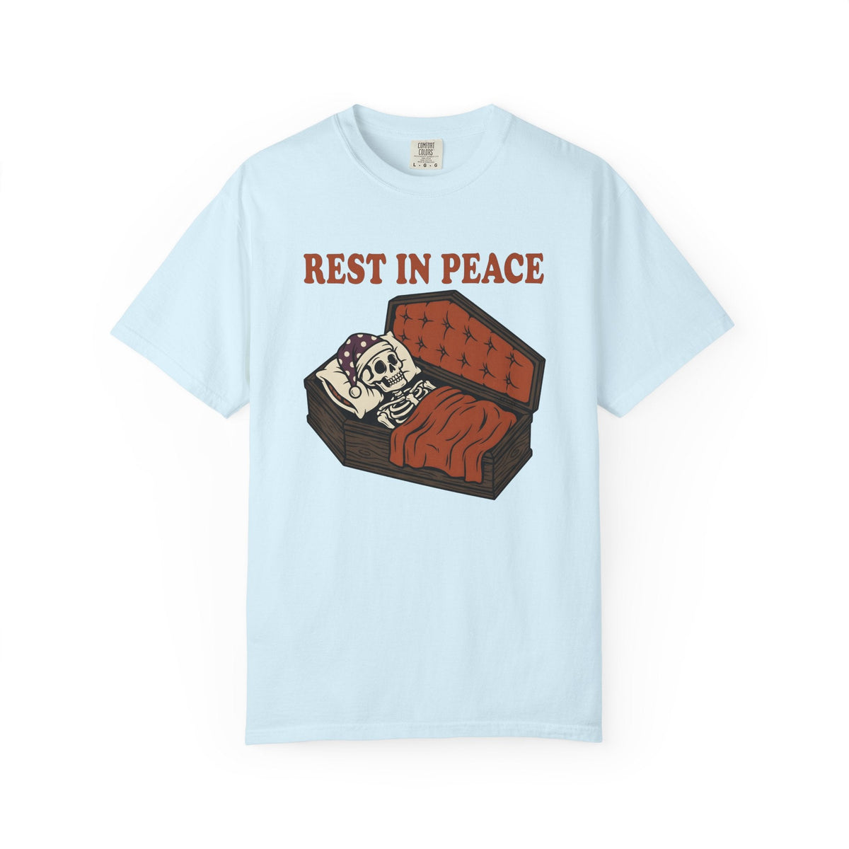 Skull Casket Comic T-Shirt – Halloween Coffin Horror product image 2