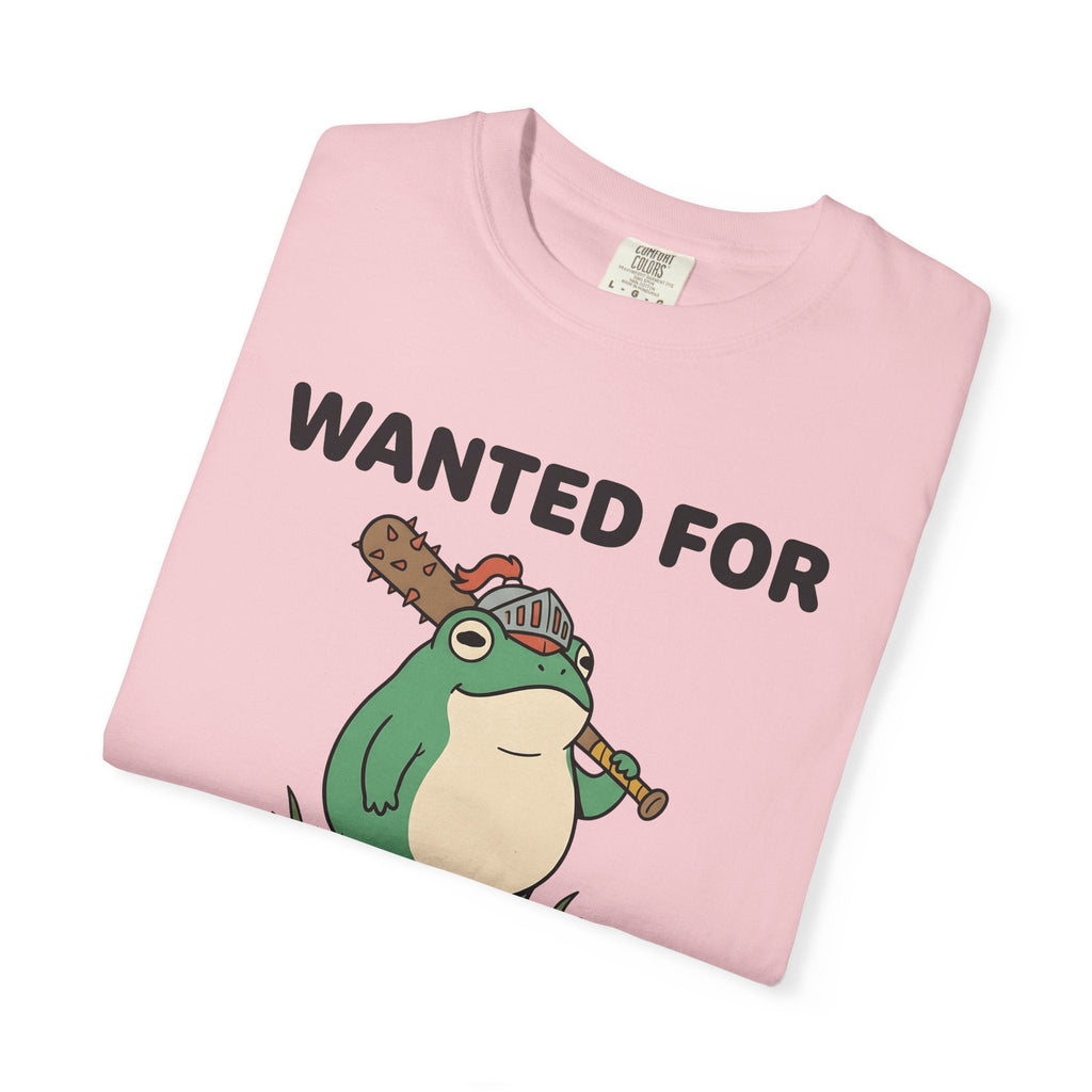 Frog Soldier Cartoon T-Shirt – Funny Spiked Amphibian product image 11