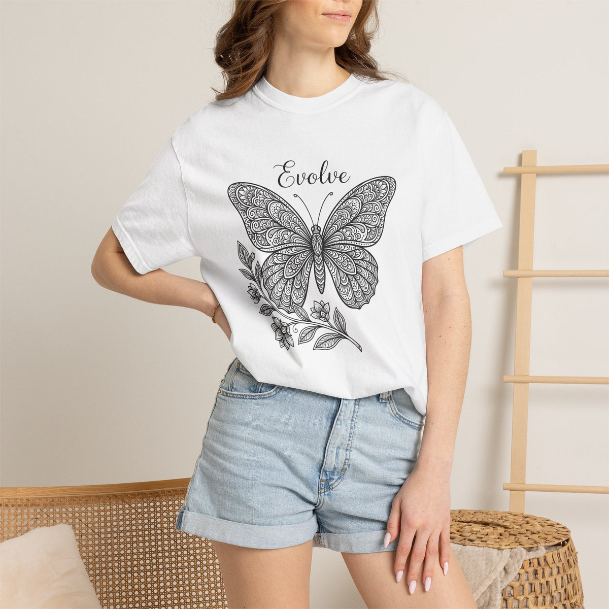 Butterfly Print Shirt Animals & Flowers Flora Unisex Gift product image 6