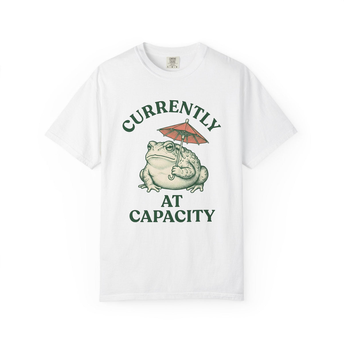Frog Umbrella Retro T-Shirt – Funny Rainy Day Toad, Unisex product image 1
