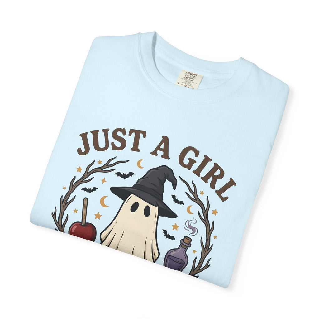 Ghost Witch Hat Shirt Halloween Fright Unisex Gift Chibi Tee Witch Hat T-Shirt