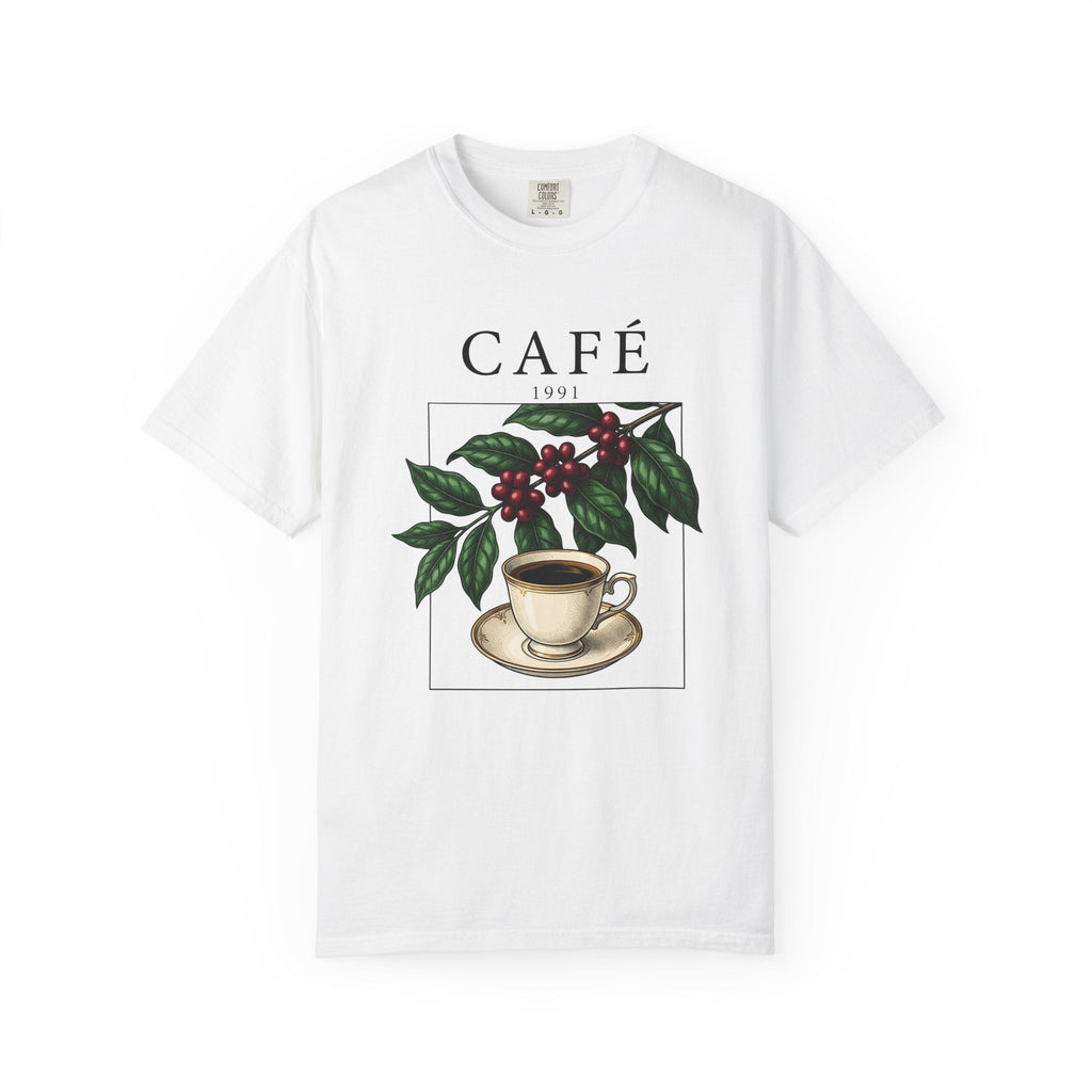 Espresso Cup Shirt Coffee Floral Unisex Gift Nostalgic Tee Coffee Mug T-Shirt