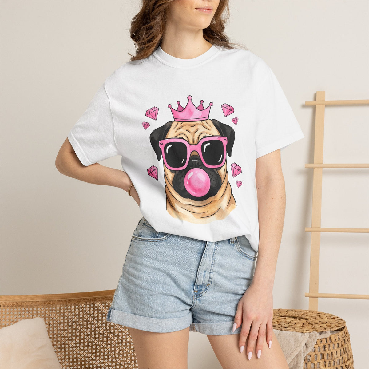Pug Dog Shirt St. Valentines Day Unisex Gift Cute Tee product image 6