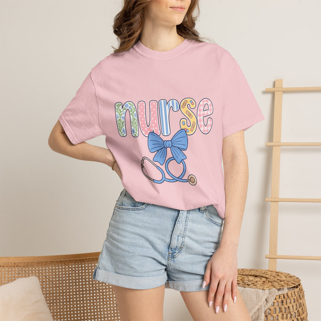 Nurse Stethoscope Bow Shirt Hospital Unisex Gift Adorable product image 12