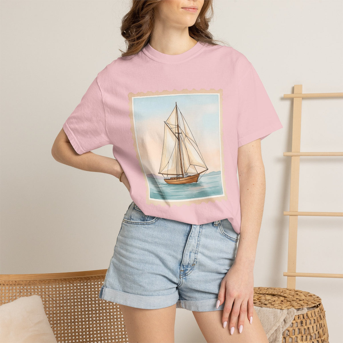 Sailboat Shirt Nautical Travel Unisex Gift Watercolor Tee product image 12