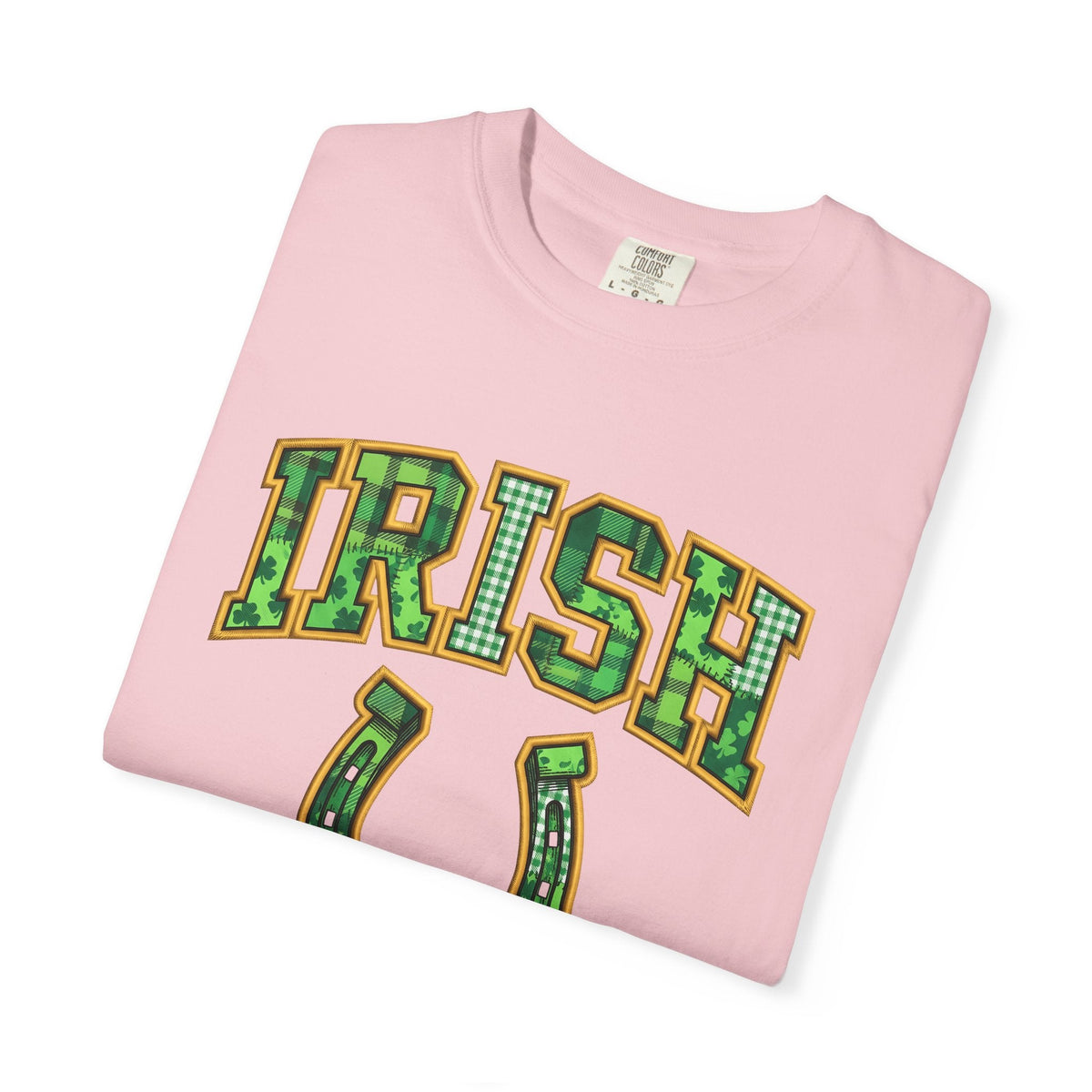 Horseshoe Shirt St Patrick's Day Charm Unisex Gift Applique Tee Horse Shoe