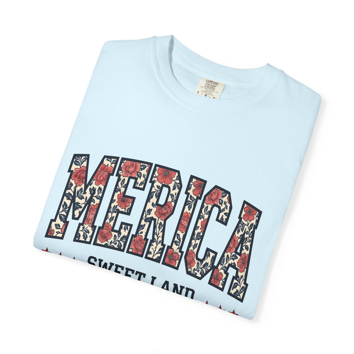 Floral Usa Text Shirt America Patriotic Unisex Gift Vintage product image 8