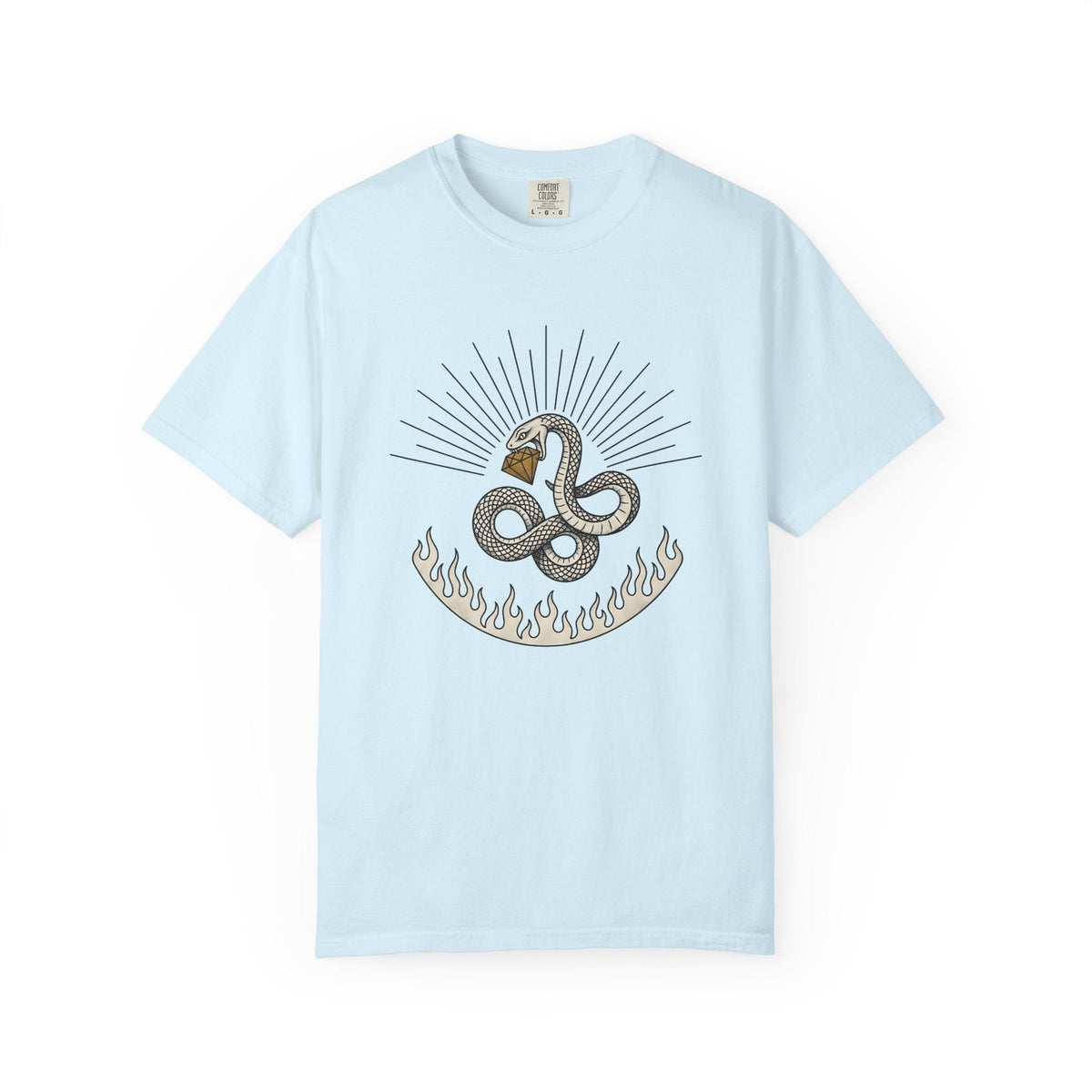 Serpent Art Shirt Boho Chic Occult Unisex Gift Line Tee product image 2