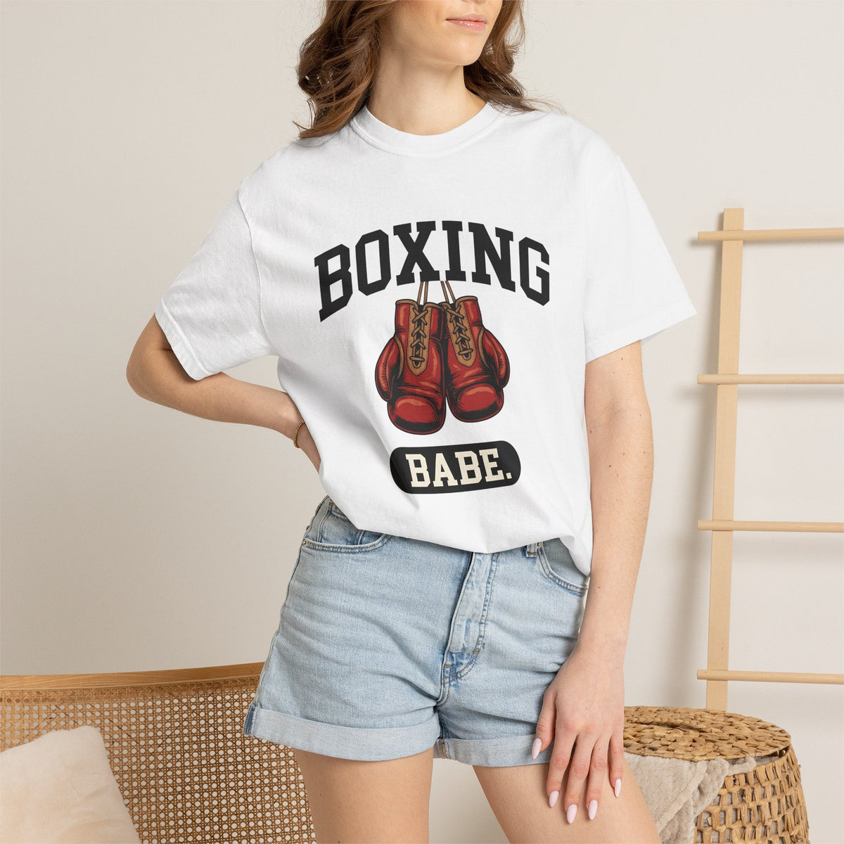 Boxing Gloves Shirt Boxing Fitness Unisex Gift Bold Graphic Tee Punching Bag