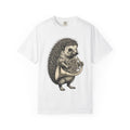 Hedgehog Horn Shirt Animals Instruments Unisex Gift Retro product image 1
