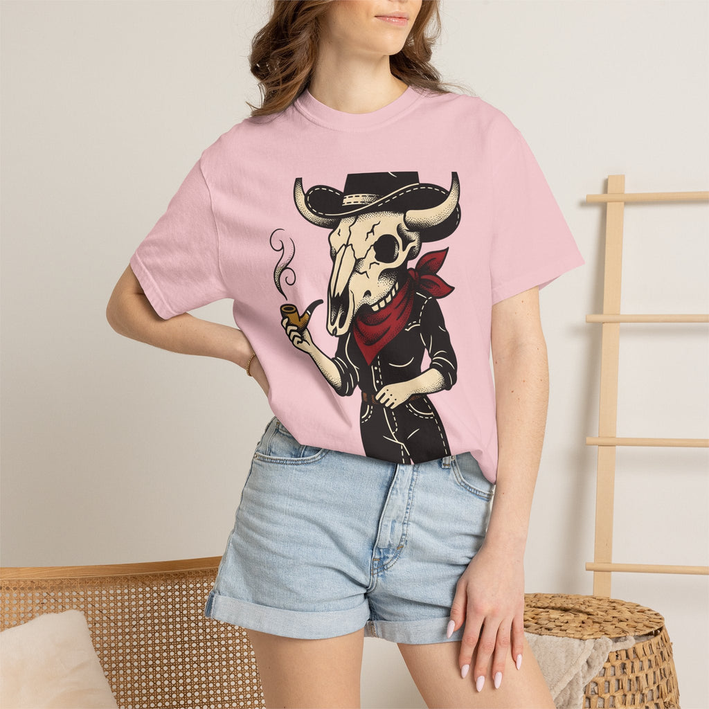 Skull Cowboy Shirt Cowgirl Country Gift for Women Line Art product image 12