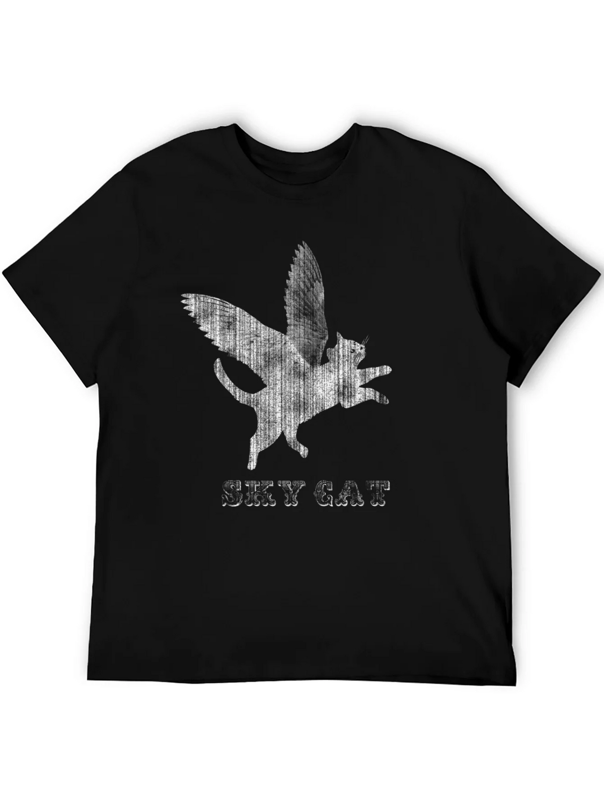 Sky Cat T-Shirt - Winged Feline Design product image 1