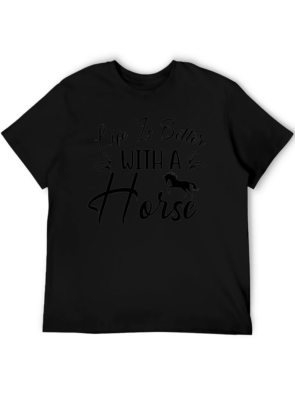 Life Is Better With A Horse T-Shirt - Black product image 2
