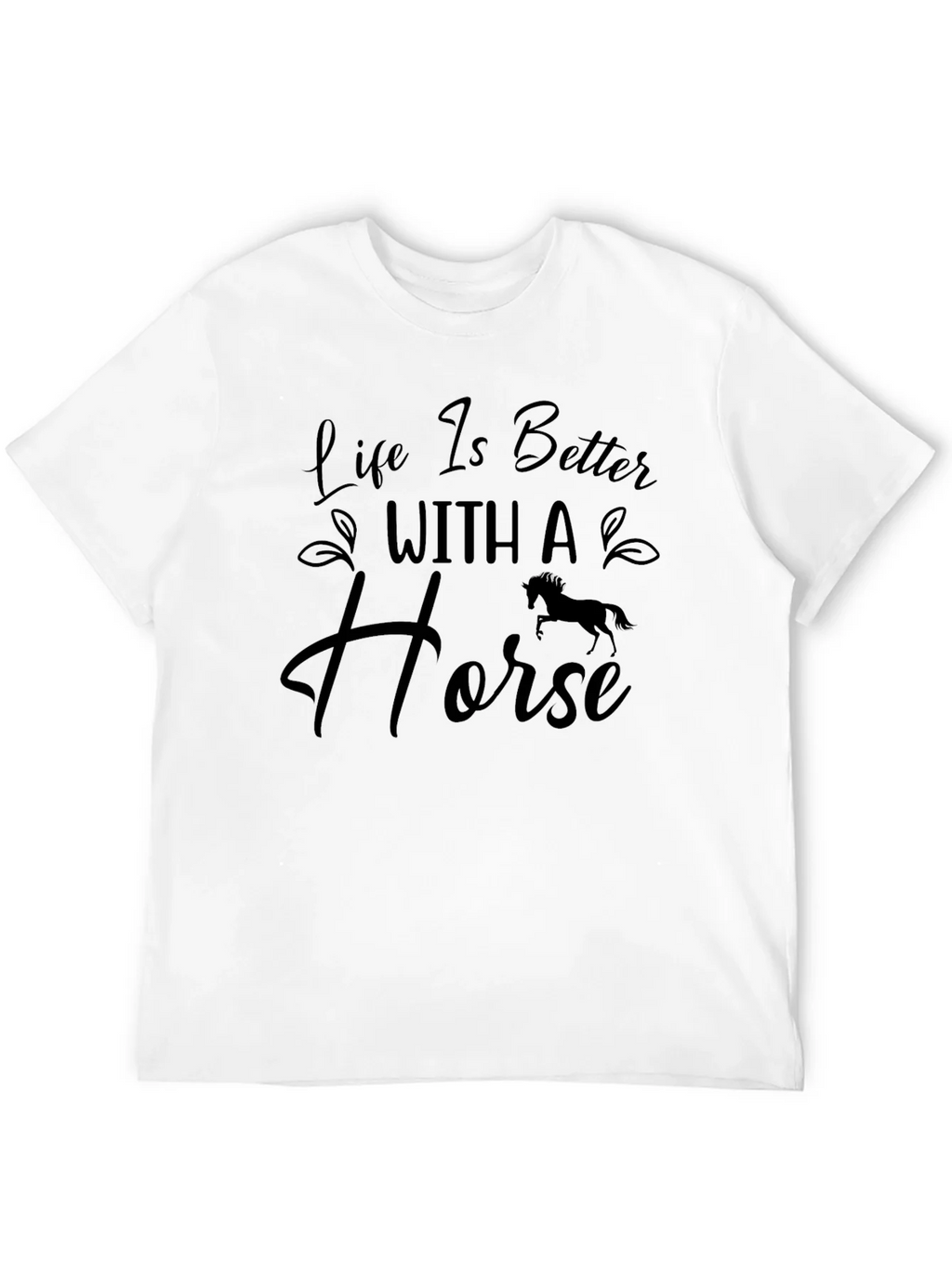 Life Is Better With A Horse T-Shirt - Black product image 6
