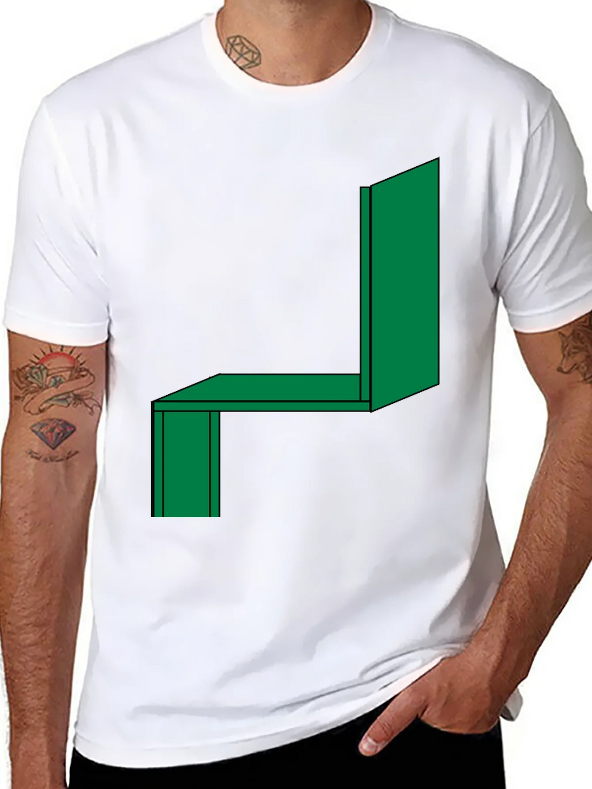 Modern Abstract Chair Graphic Tee product image 3