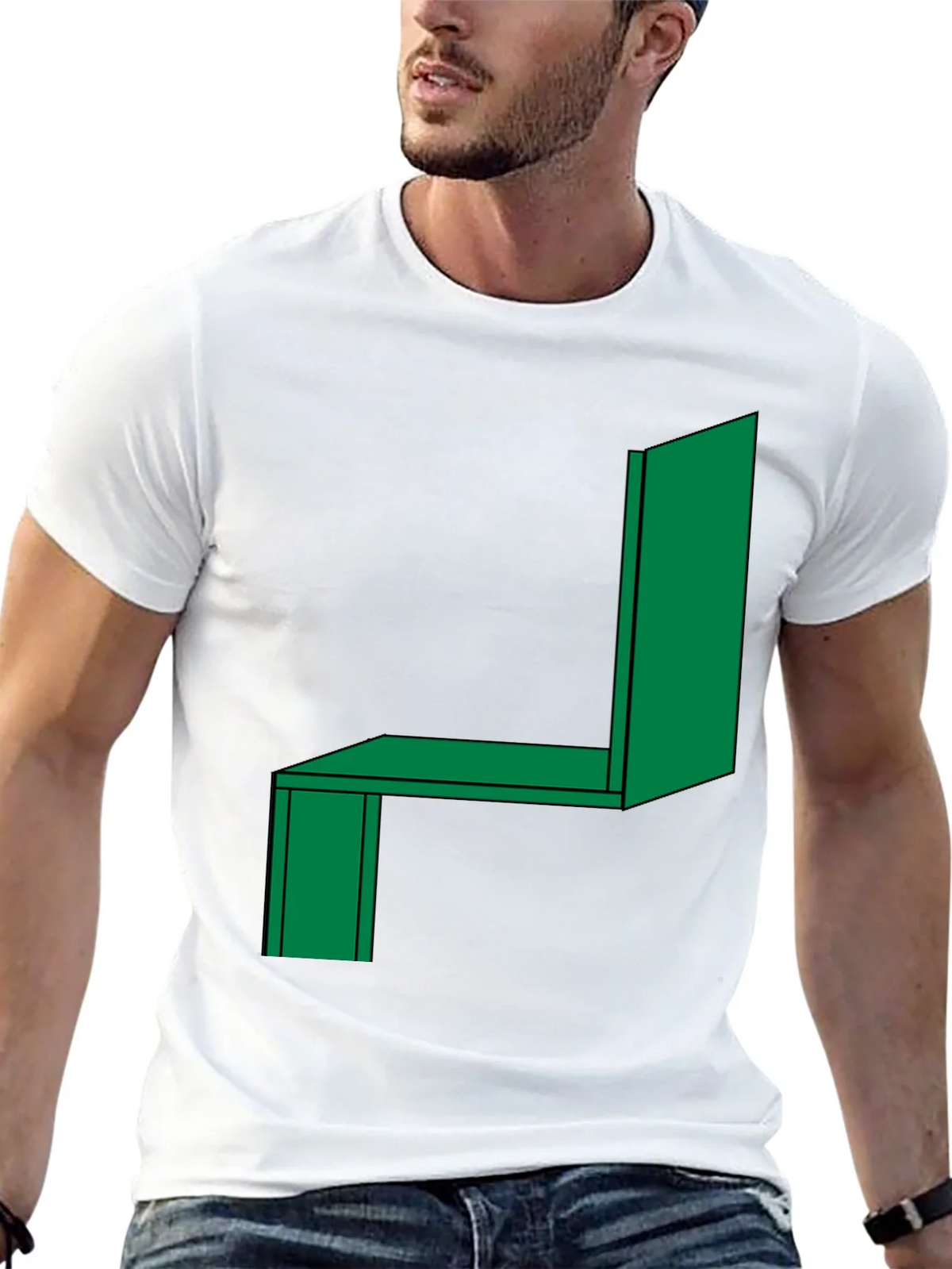 Modern Abstract Chair Graphic Tee product image 7