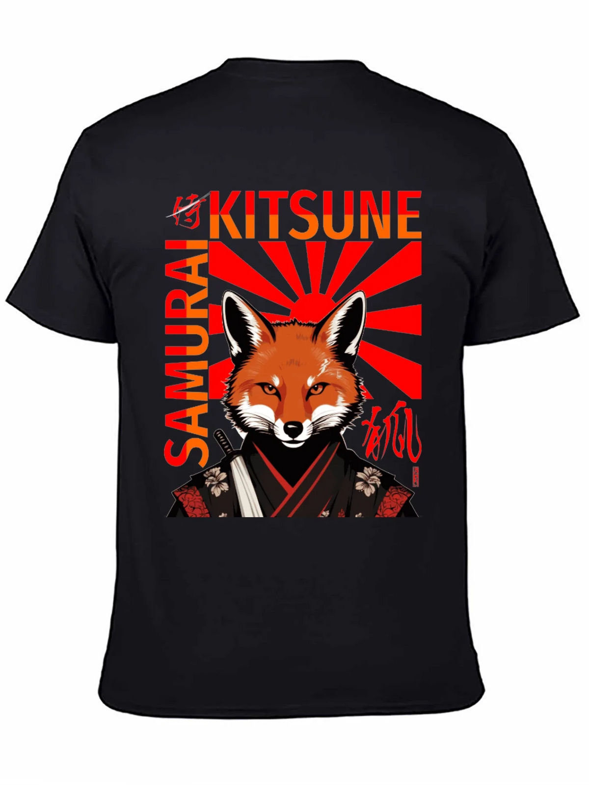Samurai Kitsune T-Shirt Japanese Fox Warrior Design product image 1