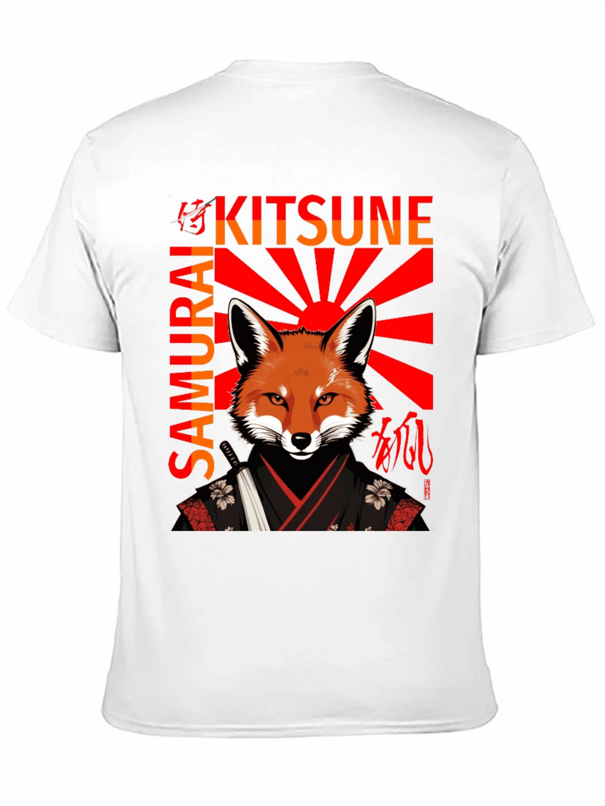 Samurai Kitsune T-Shirt Japanese Fox Warrior Design product image 2