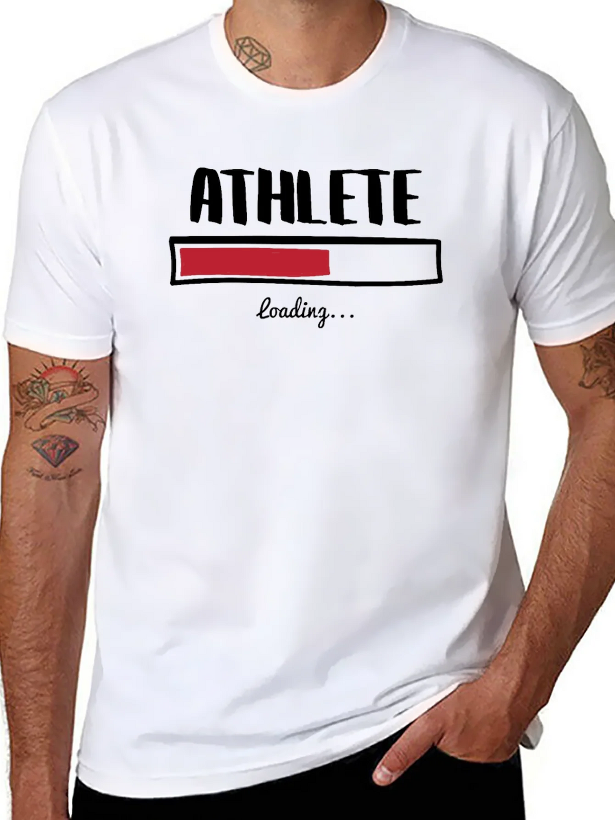 Athlete Loading Black Graphic T-Shirt product image 5