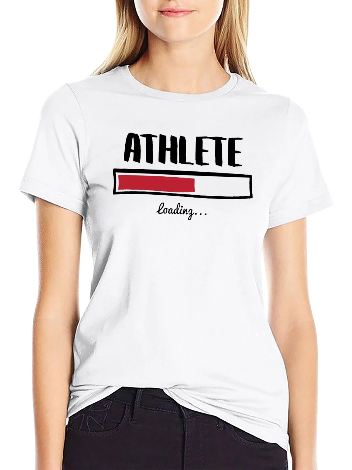 Athlete Loading Black Graphic T-Shirt product image 6
