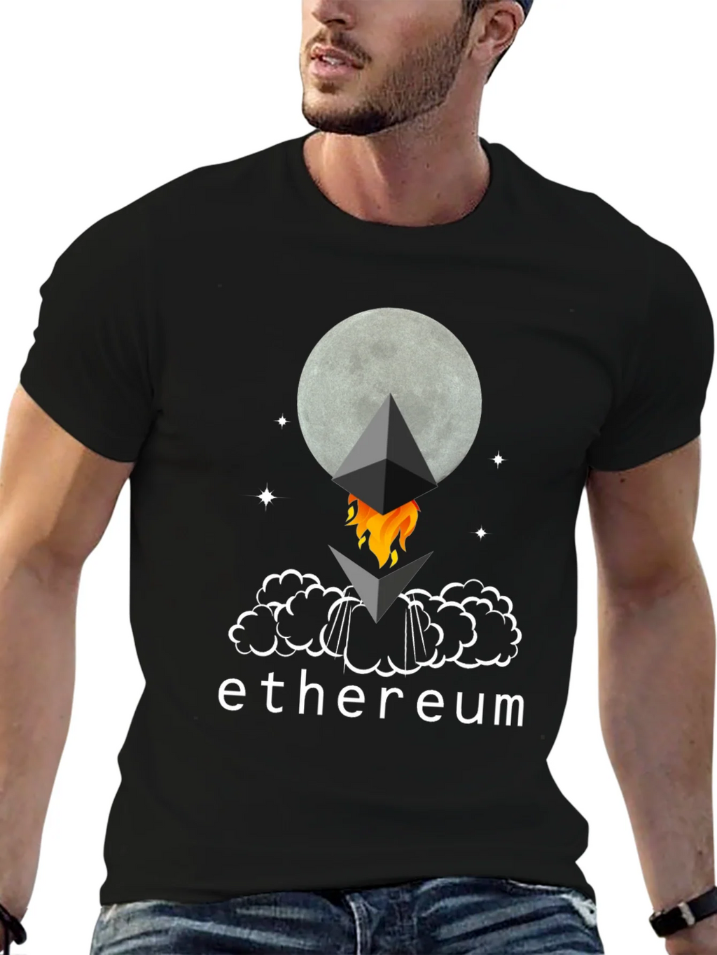 Ethereum Crypto To The Moon T-Shirt product image 6