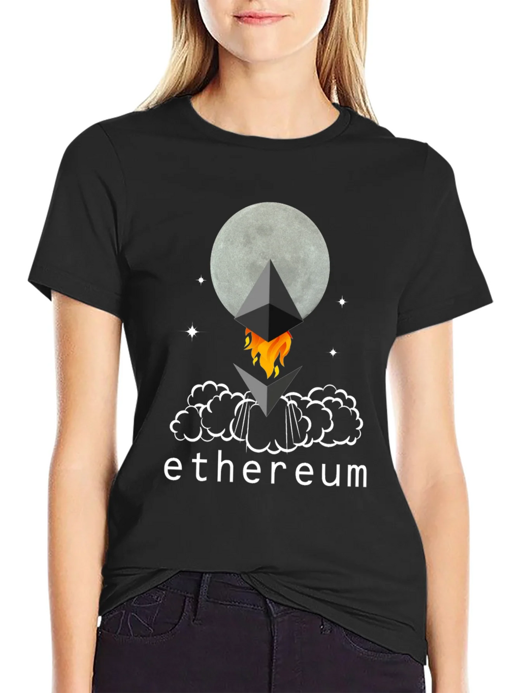 Ethereum Crypto To The Moon T-Shirt product image 2