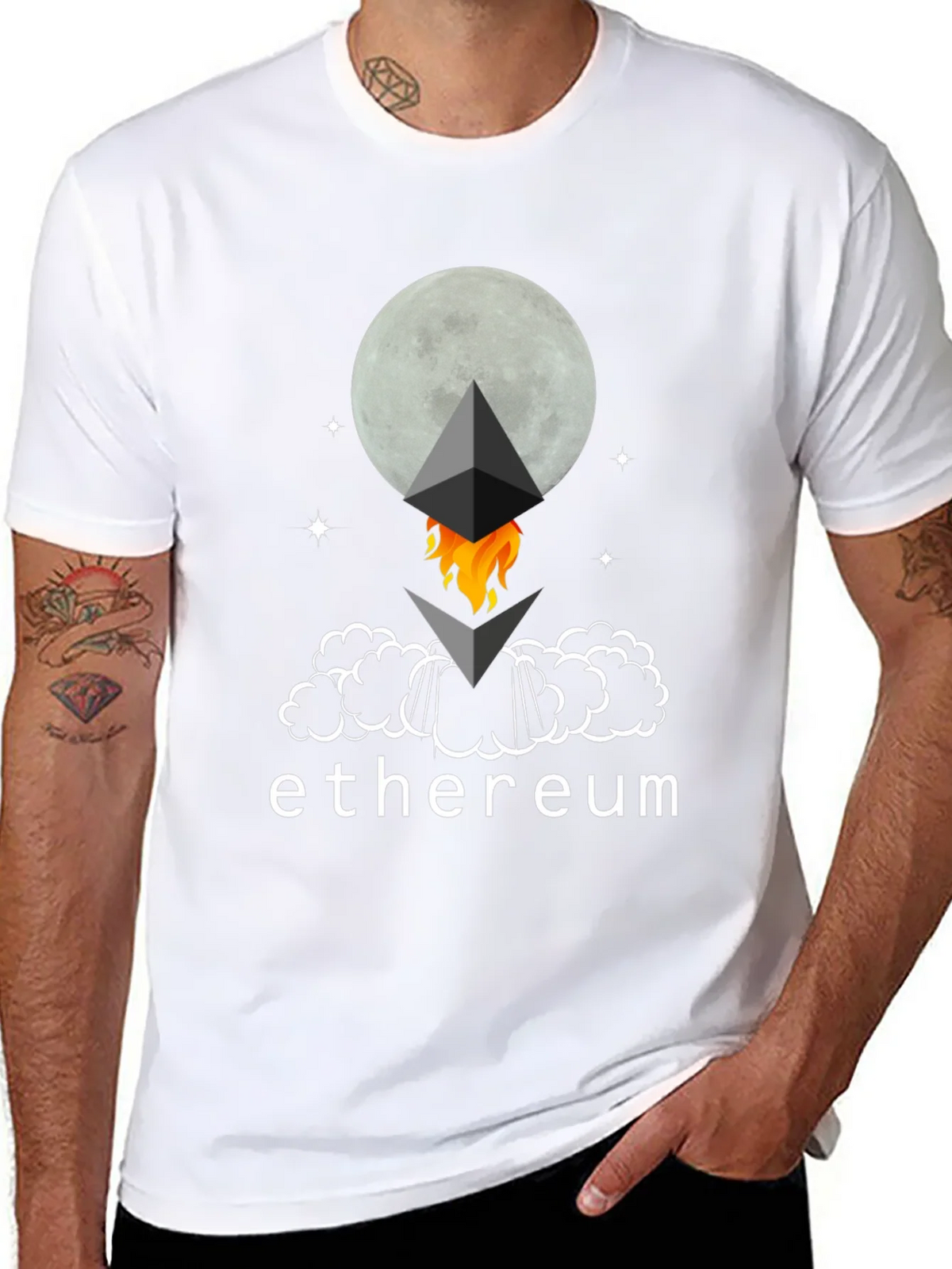 Ethereum Crypto To The Moon T-Shirt product image 7
