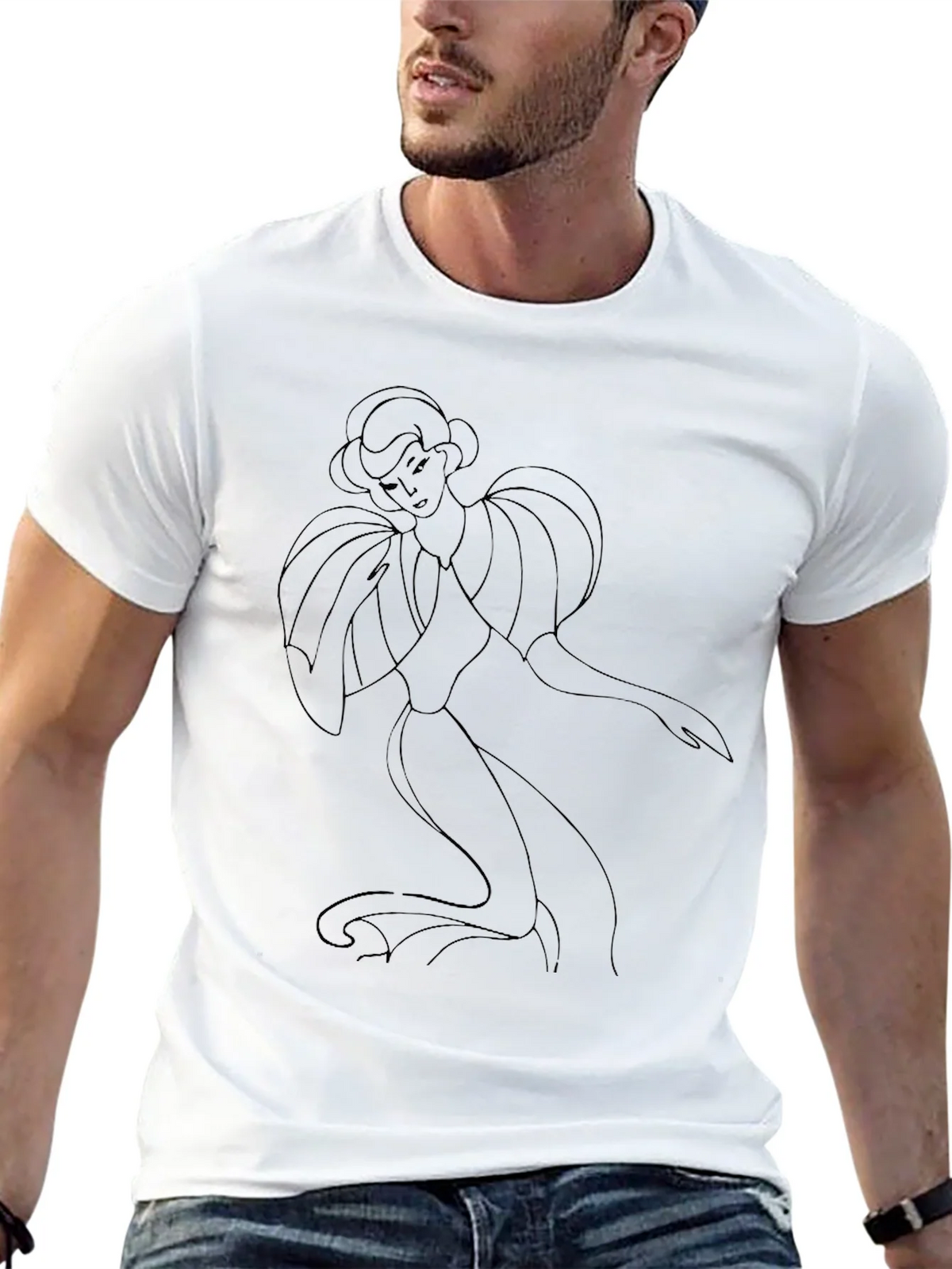 Elegant Lady Graphic Tee - Black product image 12