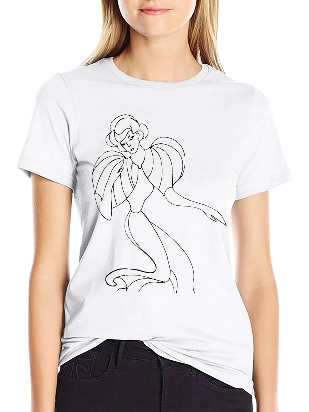 Elegant Lady Graphic Tee - Black product image 8