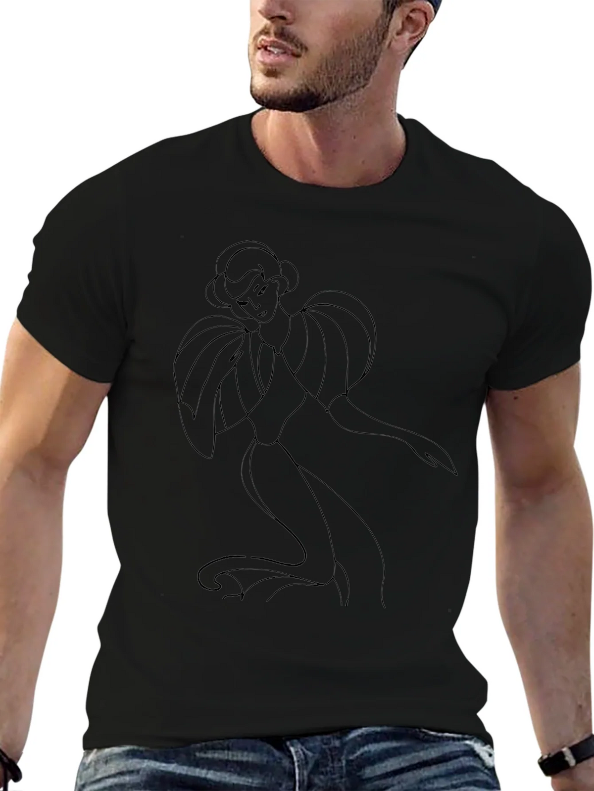 Elegant Lady Graphic Tee - Black product image 6