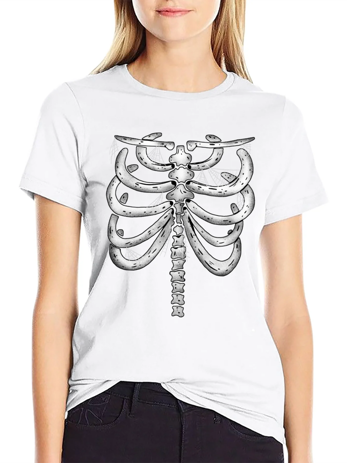 Skeleton Rib Cage Graphic Tee - Halloween Costume product image 3
