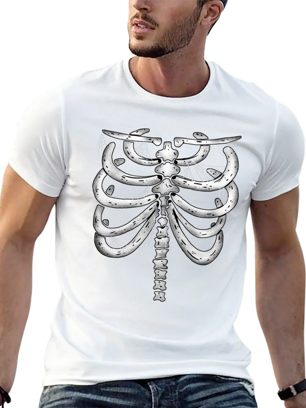 Skeleton Rib Cage Graphic Tee - Halloween Costume product image 7