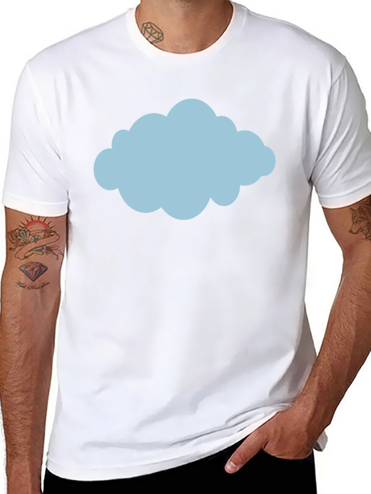 Cloud Graphic Tee - Weather Design Black T-Shirt product image 7