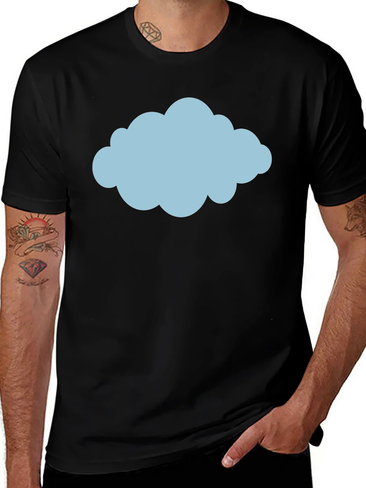 Cloud Graphic Tee - Weather Design Black T-Shirt product image 1