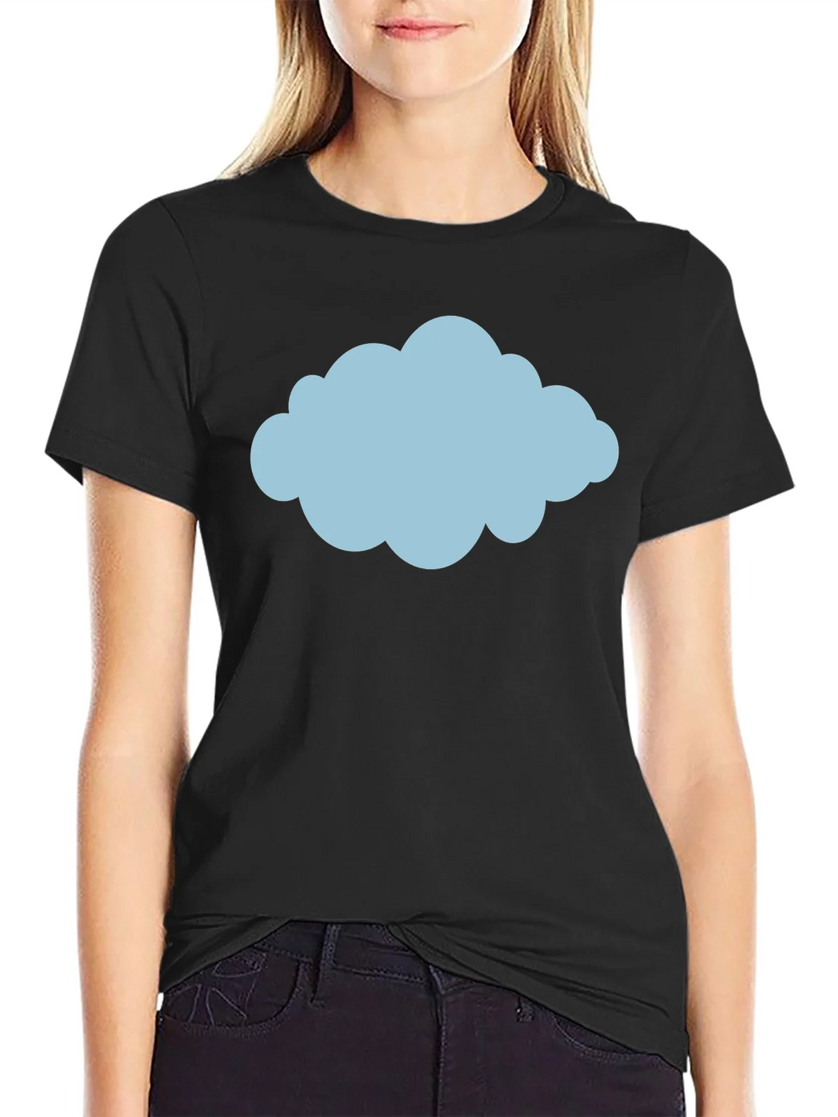 Cloud Graphic Tee - Weather Design Black T-Shirt product image 2