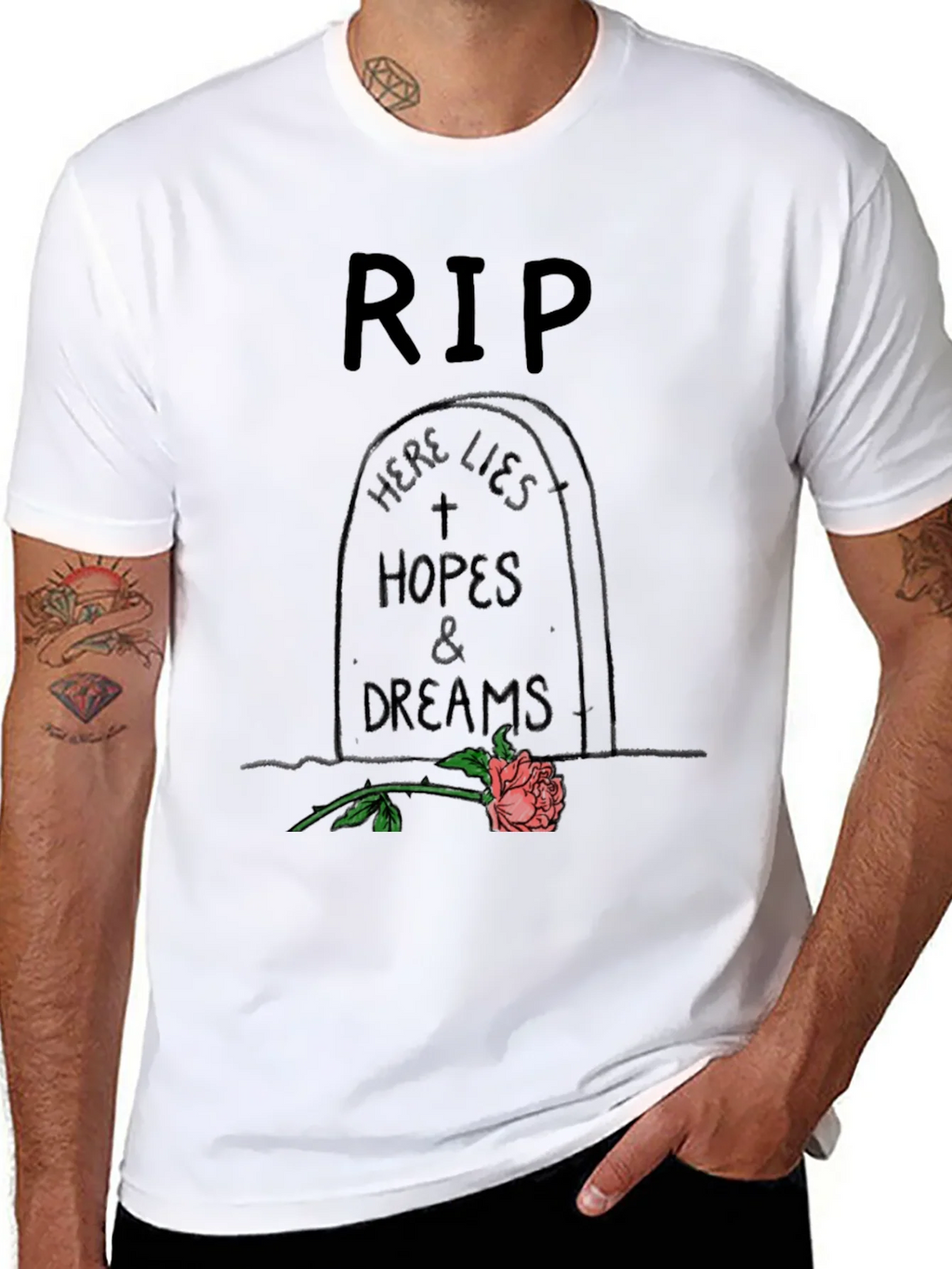 RIP Hopes & Dreams Graphic Tee - Mens Black T-Shirt product image 2