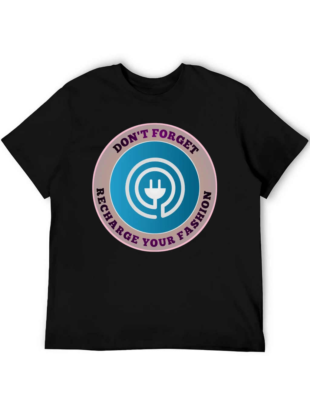 Recharge Your Fashion Black T-Shirt product image 1
