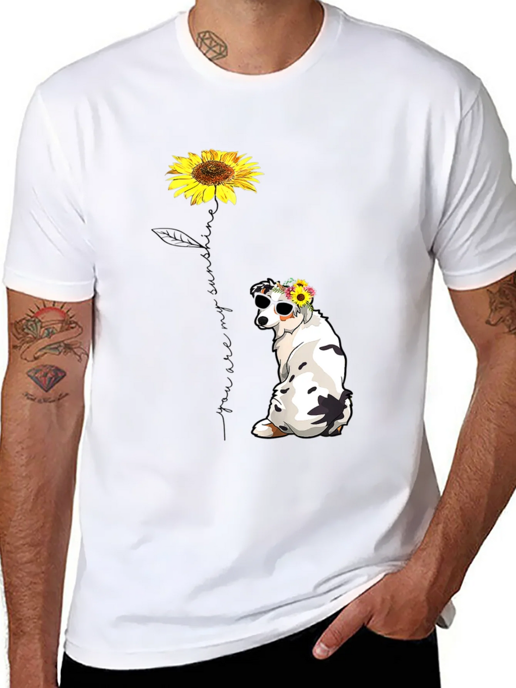 Sunflower Dog Graphic Tee - Sunshine T-Shirt product image 7
