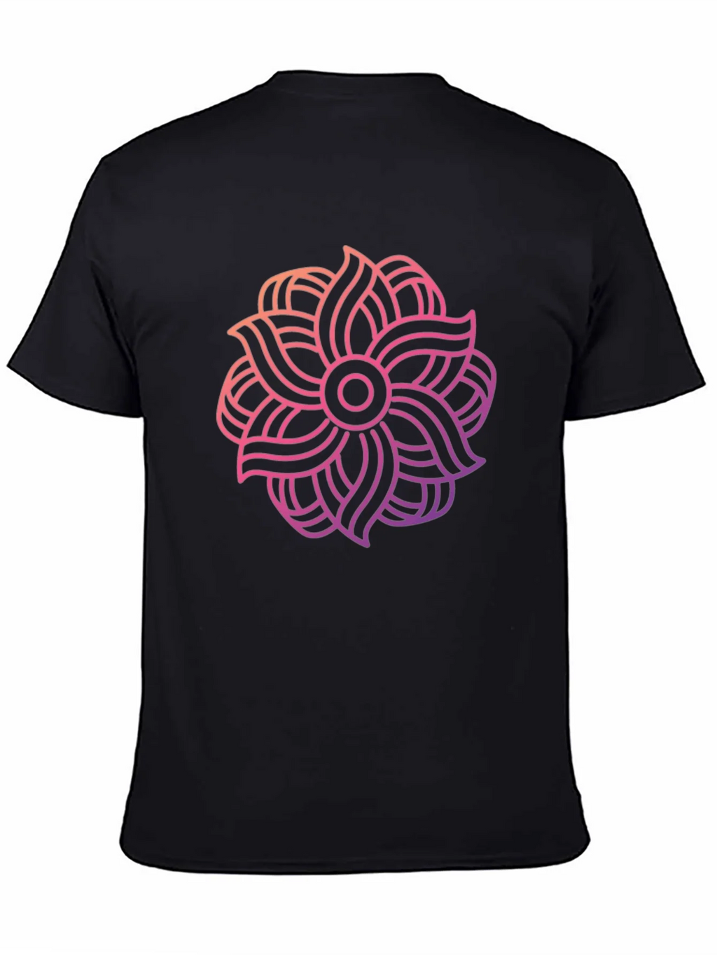 Abstract Floral Graphic Black T-Shirt product image 4