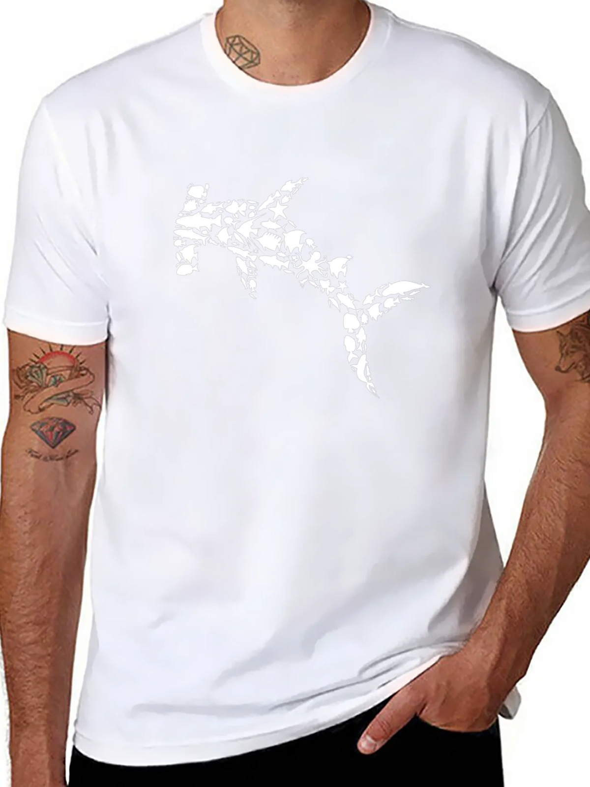 Hammerhead Shark T-Shirt - Black Graphic Tee product image 3